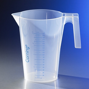 Corning® Reusable Polypropylene Graduated Beakers with Handle and Spout