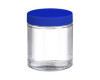 Wide-Mouth Short-Profile Clear Glass Jars with Closure