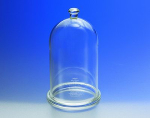Pyrex® Bell Jars with Top Knob and Ground Flange