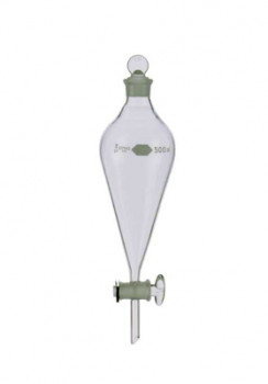 Kimax® Squibb Separatory Funnels with ST Glass Stopper and Stopcock