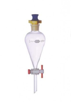 Kimax® Squibb Separatory Funnels with Polyethylene Stopper
