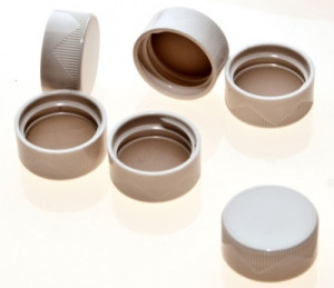 DWK Life Sciences (Kimble) White Urea Caps with PTFE-Faced White Rubber Liners