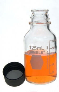 DWK Life Sciences (Kimble) Graduated Glass Media Bottles with Polypropylene Caps