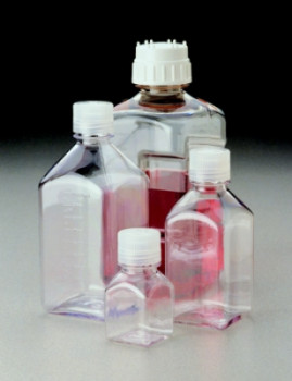 Nalgene™ Square Polycarbonate Bottles with Closure