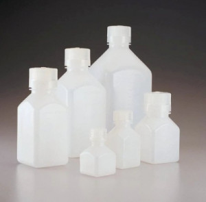 Nalgene™ Square Narrow-Mouth HDPE Bottles