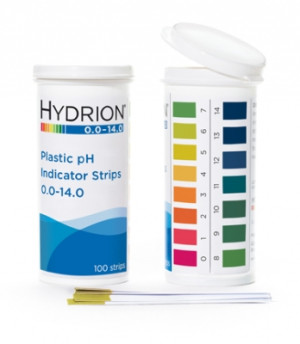 Hydrion Spectral 0-14 Plastic pH Strips