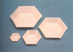 Hexagonal Polystyrene Weighing Dishes