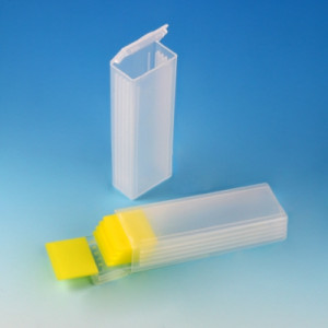 Globe Scientific Plastic Slide Mailers with Flip Top Lids