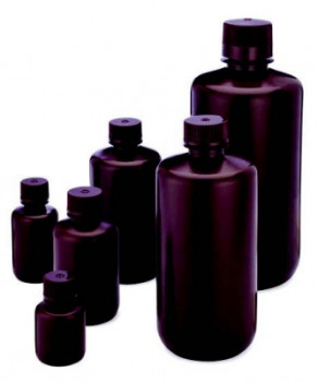 Amber High-Density Polyethylene (HDPE) Narrow Mouth Bottles