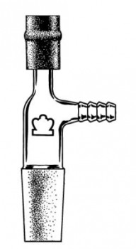 Thermometer Inlet Adapter with Top Tubulature and Hose Connection