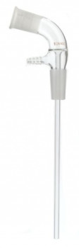 Long Stem 105° Bent Distillation Adapter with Vacuum Take-Off