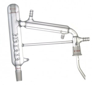 Vigreux Distillation Head, Vacuum Jacketed with Condenser