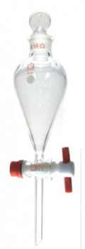 Kontes® Squibb Separatory Funnels with PTFE Plug