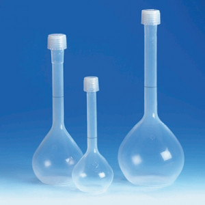 VITLAB® PFA Volumetric Flasks with Screw Caps, Class A