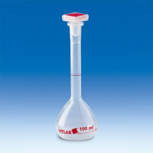 VITLAB® Volumetric Flasks with ST Stopper, Class A and Class B