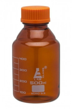 Eisco Amber Glass Reagent Bottles with Screw Cap, a Krackeler Value Brand